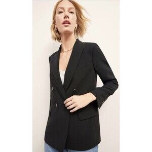 NWT MM Lafleur O'Hara Boyfriend Blazer 18 Black crepe Everyday  Women MSRP $399
